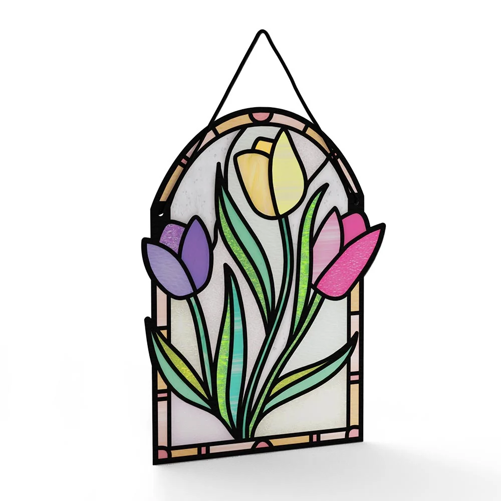 Lovepop Here for You Tulips Suncatcher Card - Image 3