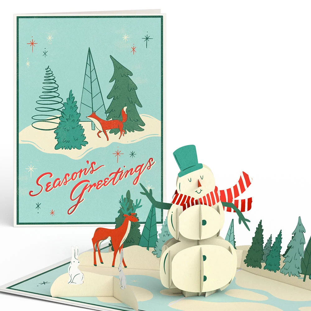 Lovepop Season's Greetings Snowman Pop-Up Card