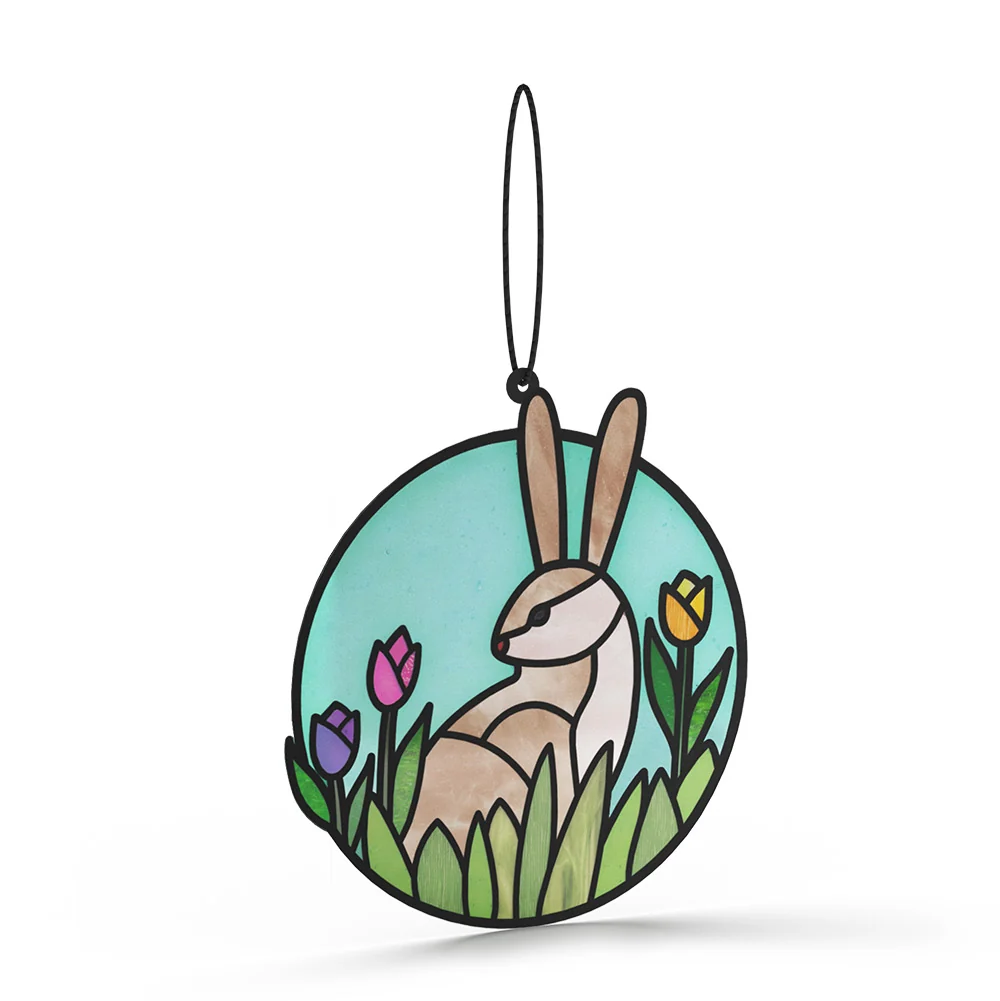 Lovepop Springtime Bunny Easter Suncatcher Card and Garden Blooms He Is Risen Sentiment Set Glass - Image 3