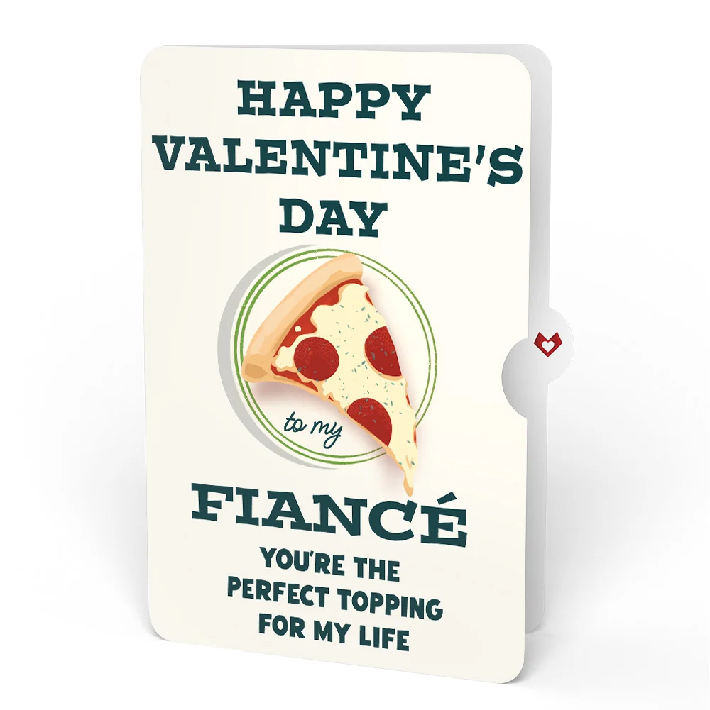 Lovepop Pizza Love Valentine Pop-Up Card and Sentiment Set for Fiancé Plate - Image 4