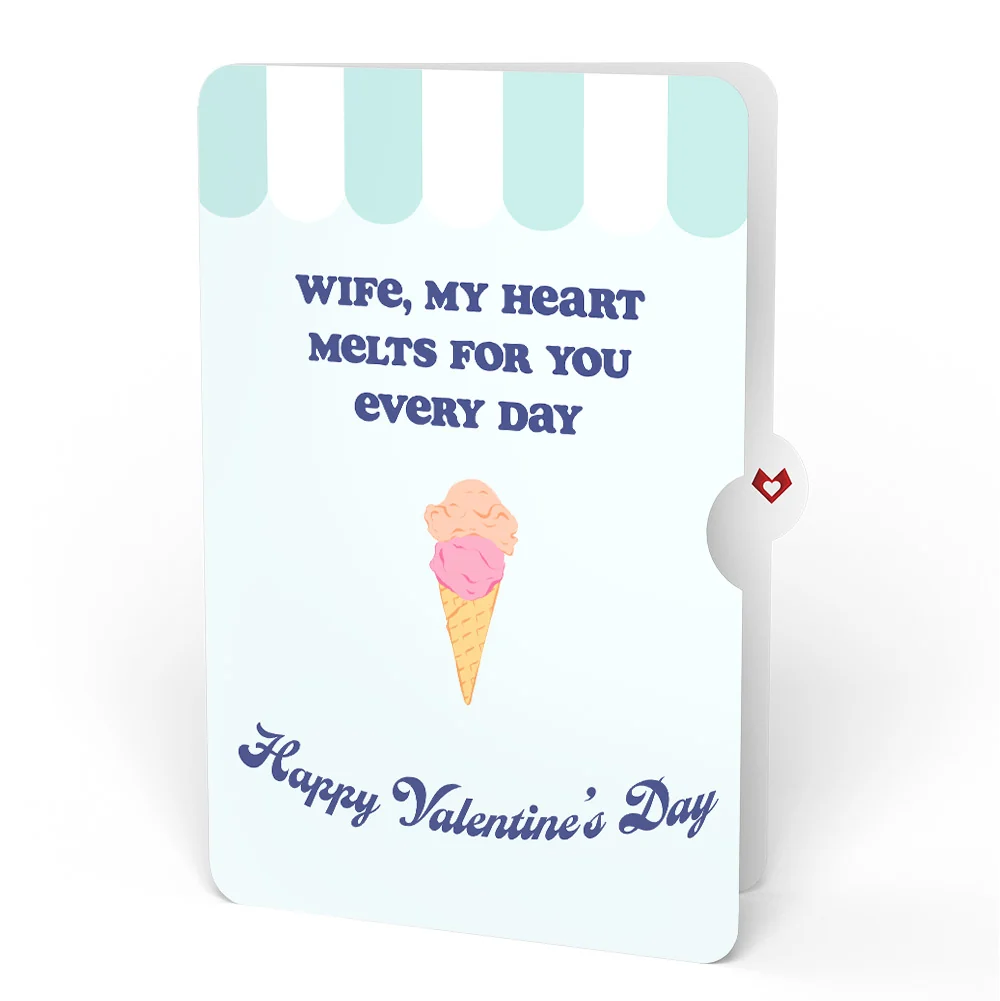 Lovepop Sweet Day Ice Cream Valentine Pop-Up Card and Sentiment Set for Wife - Image 4