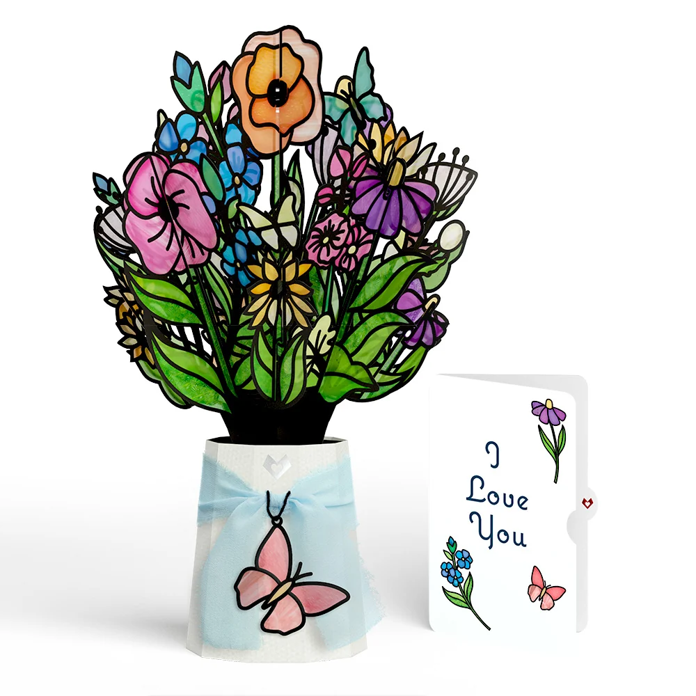 Lovepop Garden Glow Love Suncatcher Bouquet and Sentiment Set Glass