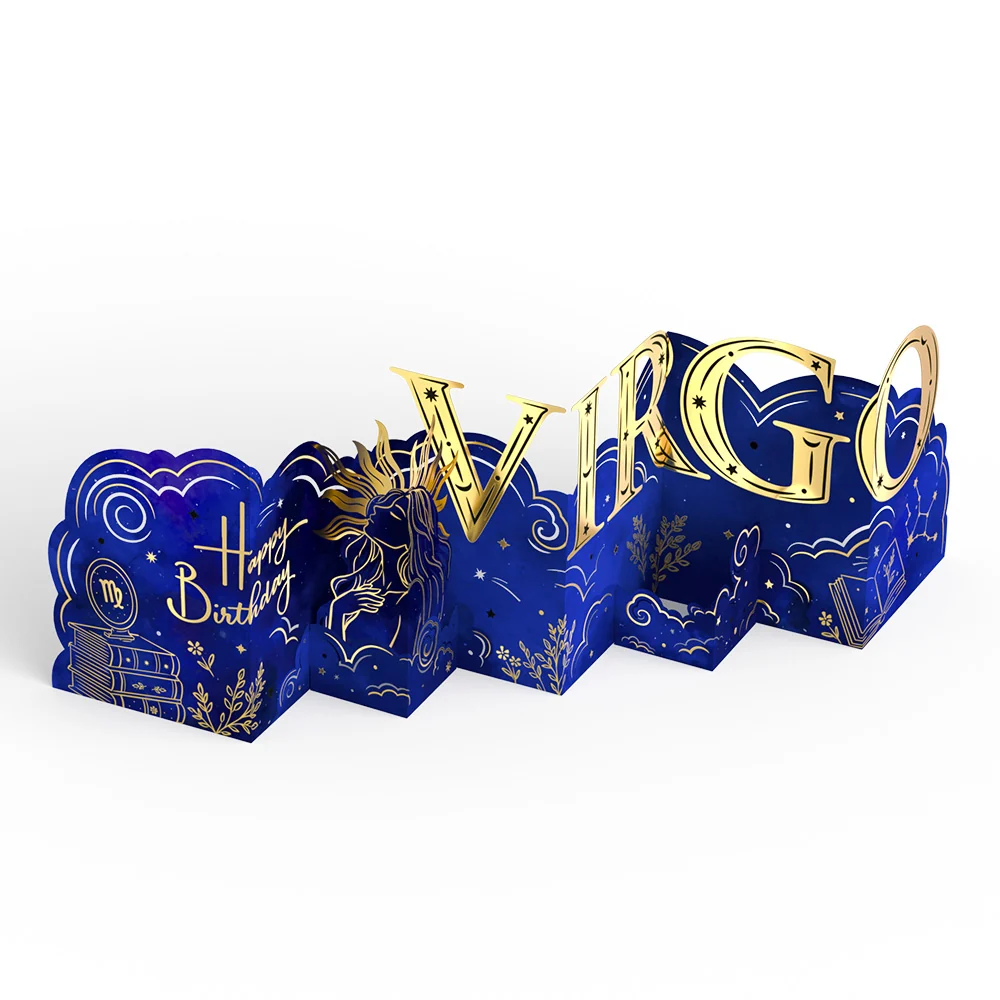 Lovepop Virgo Zodiac Birthday Loooooong Card (Expands to 18 inches) - Image 3
