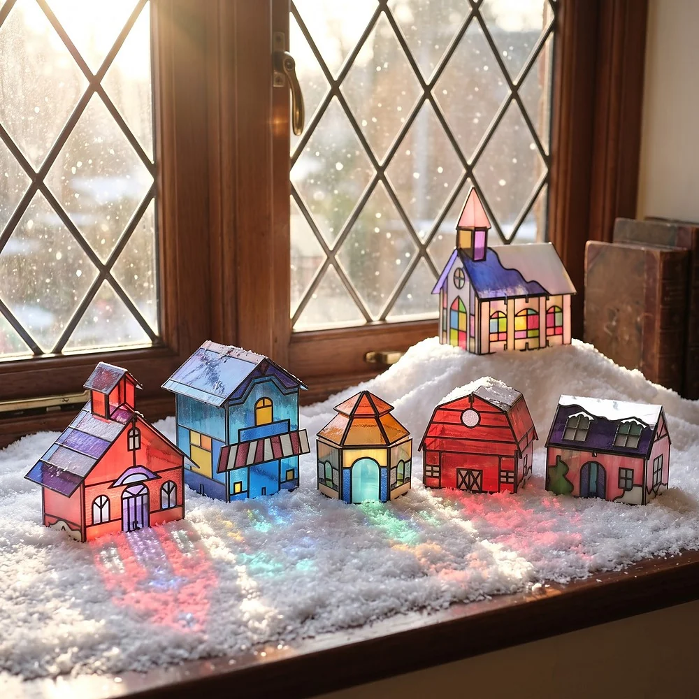 Lovepop Merry Village Stained Glass 12 Day Holiday Advent Calendar - Image 3