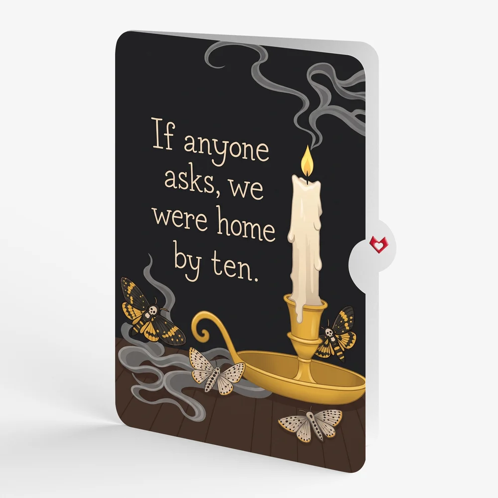 Lovepop Halloween Candlelight Light-Up Pop-Up Card and Home By Ten Sentiment Set Candle - Image 4