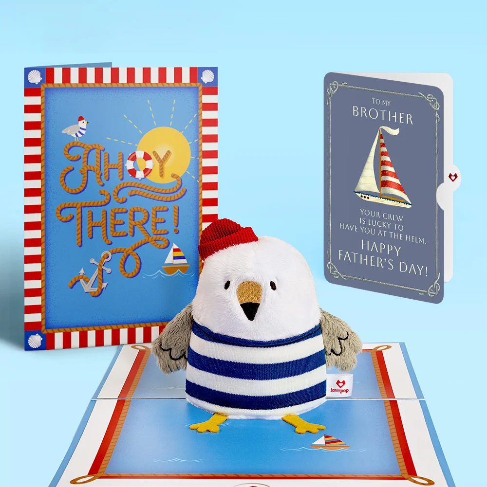 Lovepop 'Ahoy There' Father's Day Plushpop Card and Sentiment Set for Brother