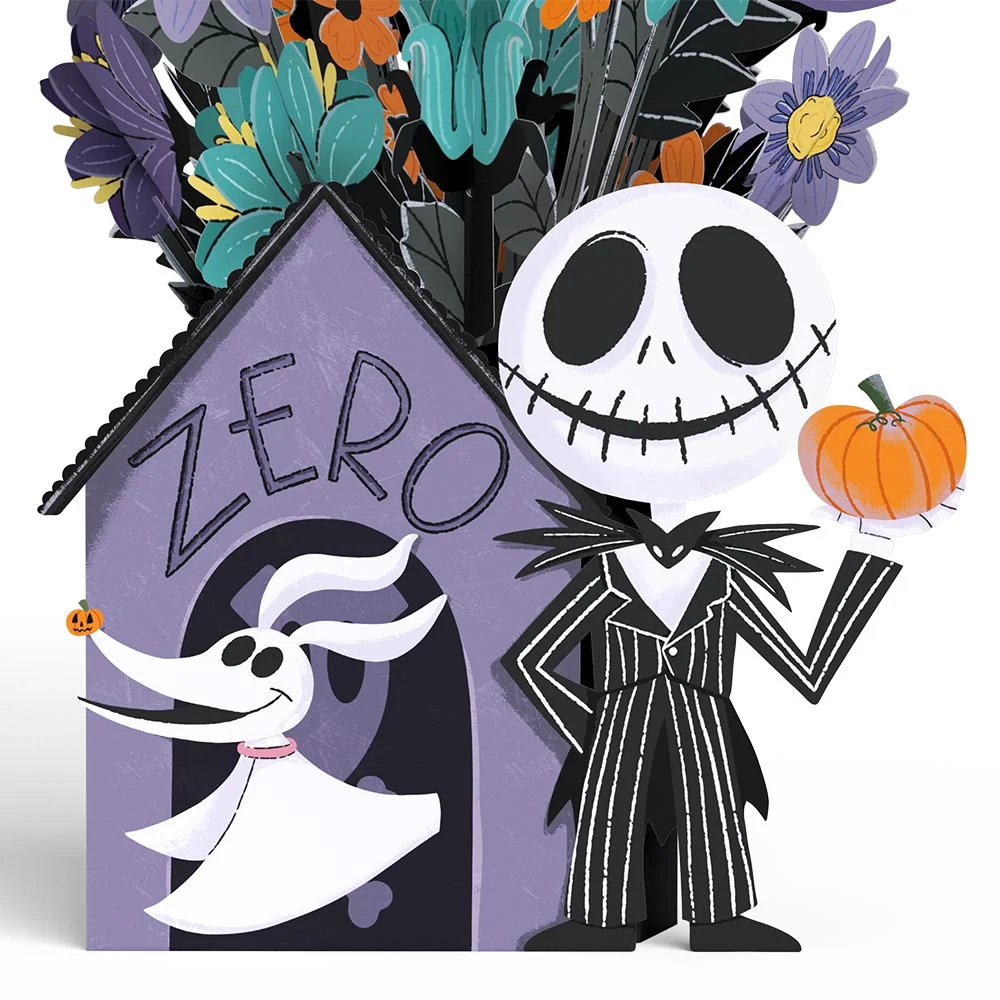Lovepop Disney Tim Burton’s The Nightmare Before Christmas Birthday Pop-Up Card & Flower Buds Bouquet Bundle - Image 4