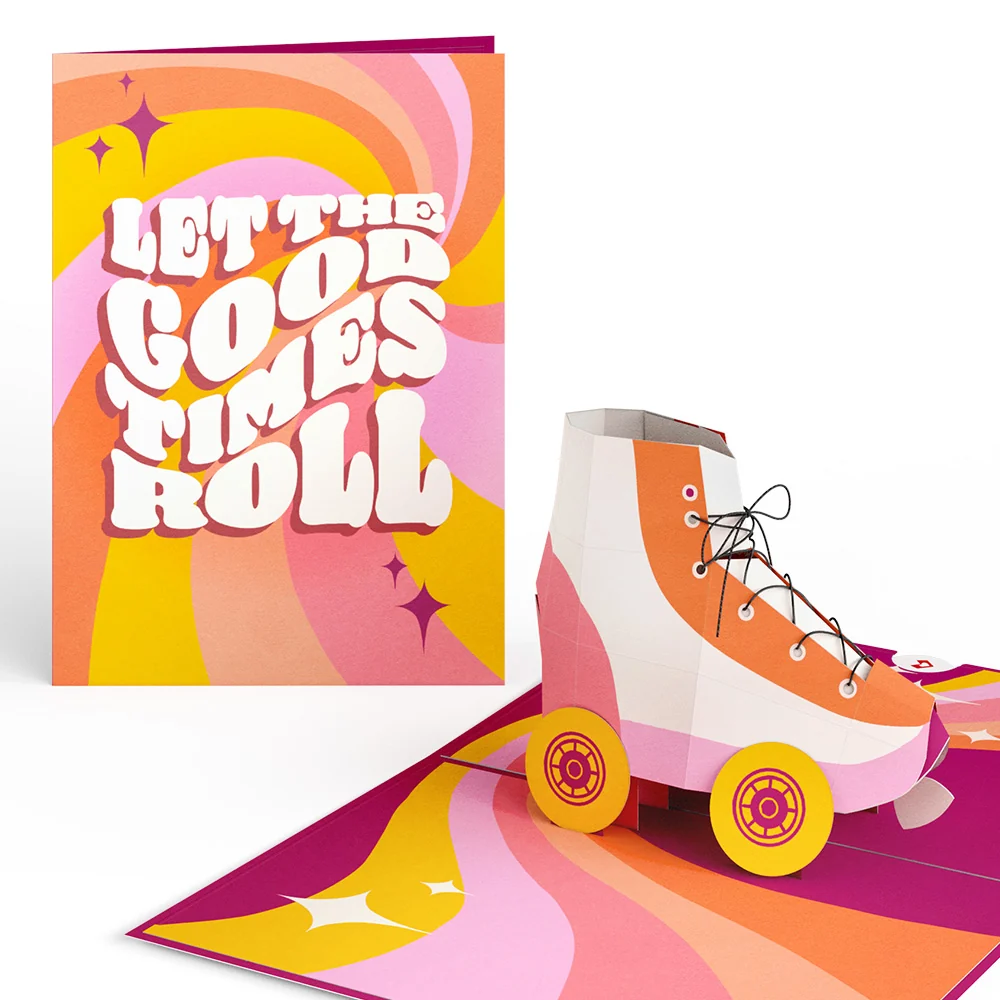 Lovepop Let the Good Times Roll Roller Skate Pop-Up Card