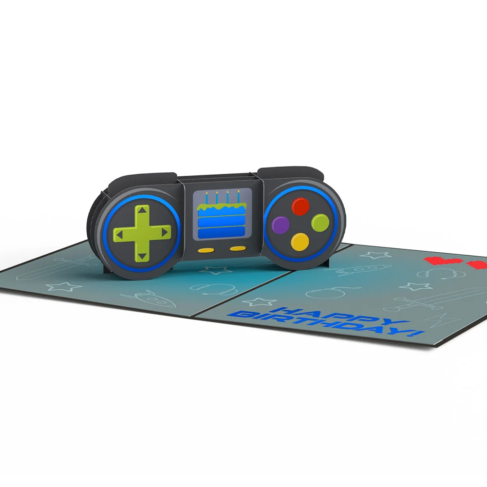 Lovepop Leveled Up Gamer Birthday Pop-Up Card Candle - Image 4