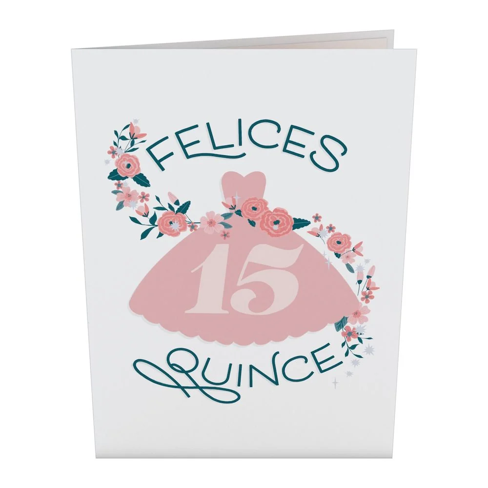 Lovepop Felices Quince Pop-Up Card - Image 4