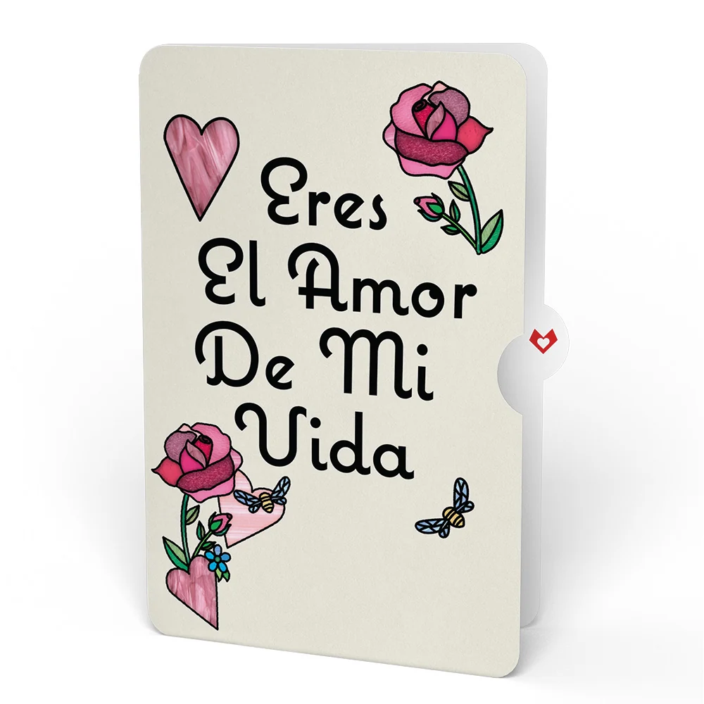 Lovepop Bee Mine Suncatcher Eres El Amor De Mi Vida Valentine Pop-Up Card and Sentiment Set Glass - Image 4