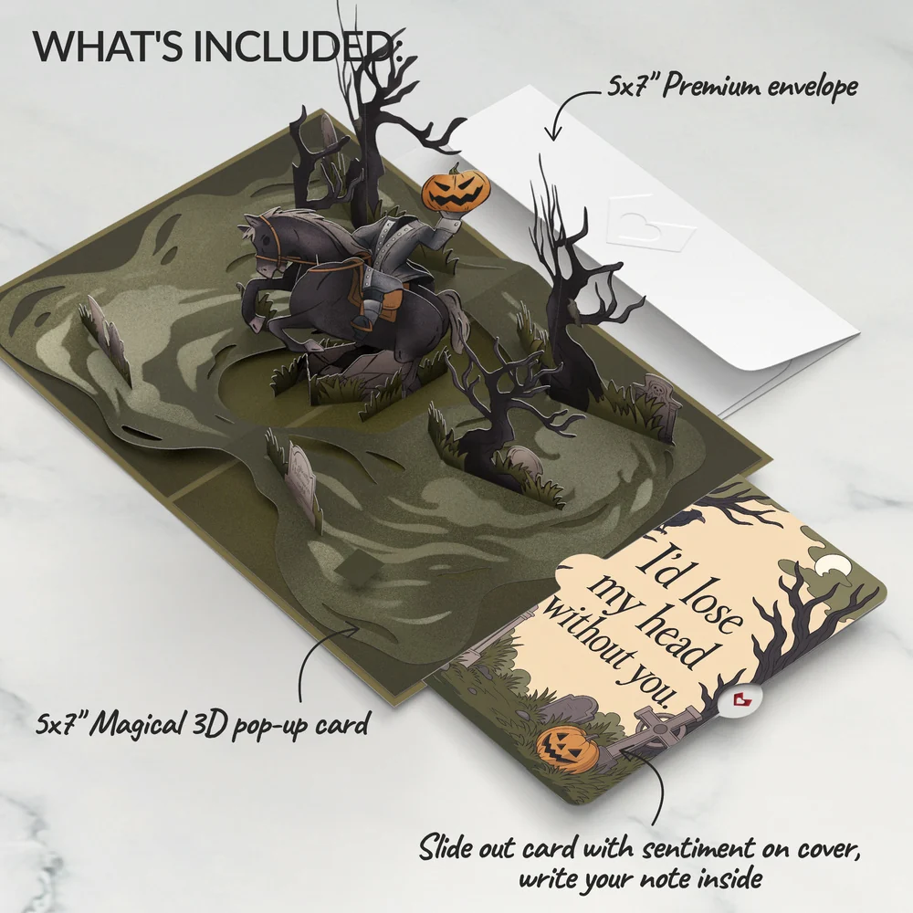 Lovepop Headless Horseman Halloween Pop-Up Card and Lose My Head Sentiment Set - Image 2