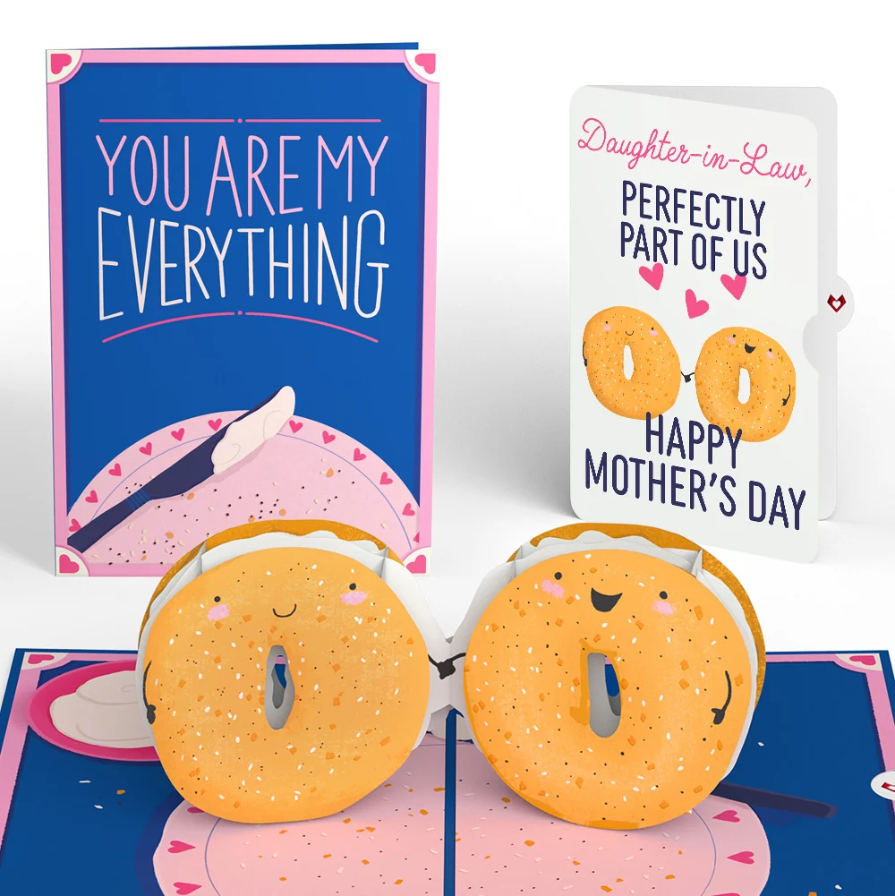 Lovepop You Are My Everything Bagel Mother’s Day Pop-Up Card and Sentiment Set for Daughter-in-law Plate