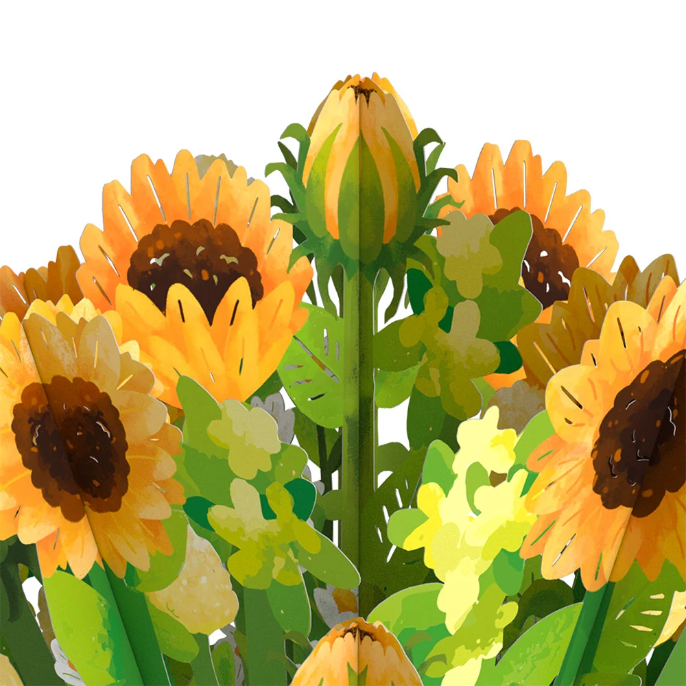 Lovepop Sunflower Blooms Sympathy Bouquet and Sentiment Set Vase - Image 3