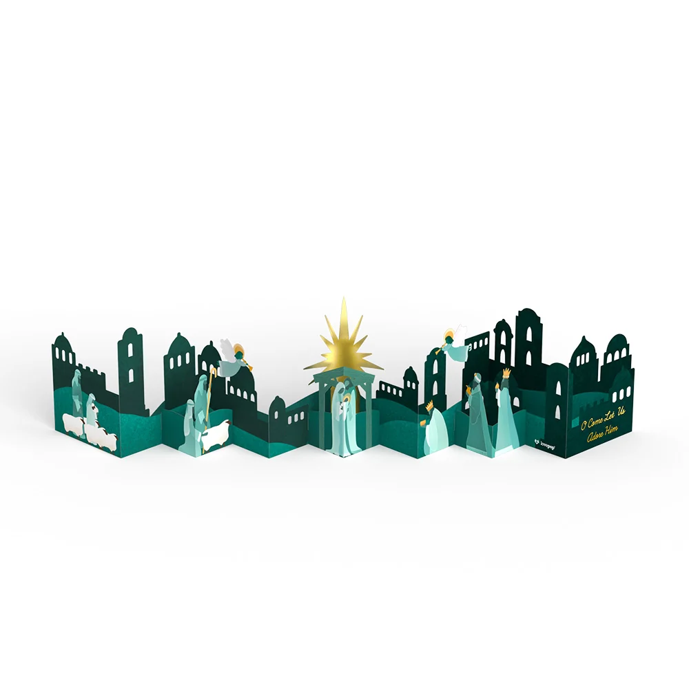 Lovepop Nativity Scene Loooooong Card (Expands to 2 feet) - Image 5