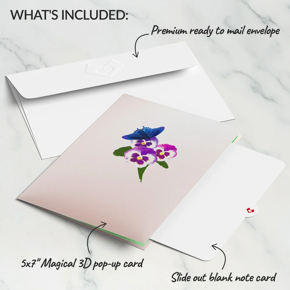 Lovepop Pansies Pop-Up Card - Image 5