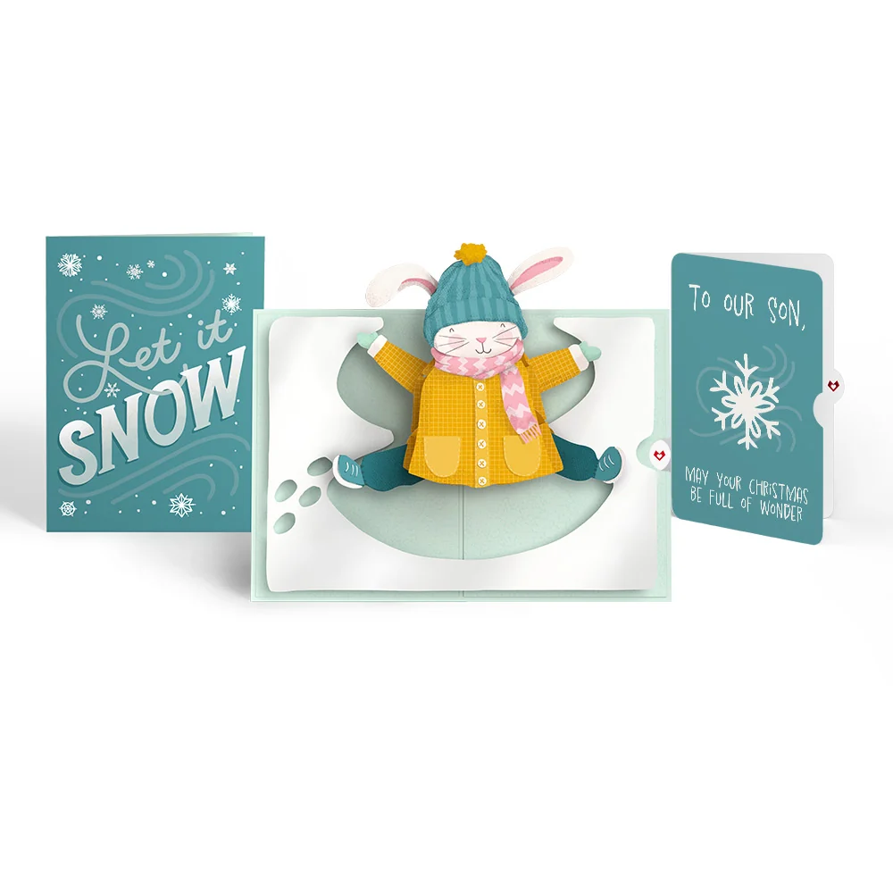 Lovepop Let It Snow Winter Bunny Pop-Up Card and Sentiment Set for Son