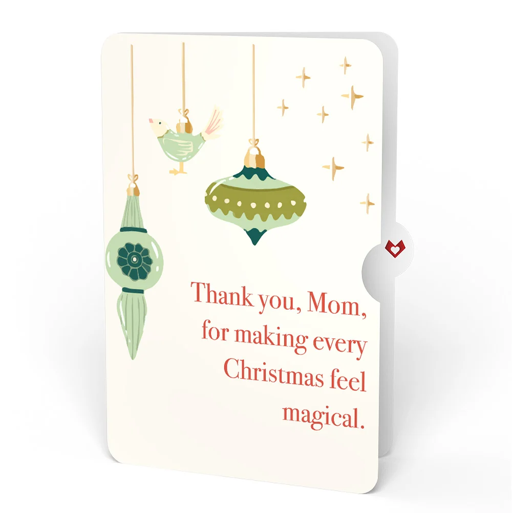 Lovepop Santa Decorating a Christmas Tree Pop-Up Card and Sentiment Set for Mom Cream - Image 4
