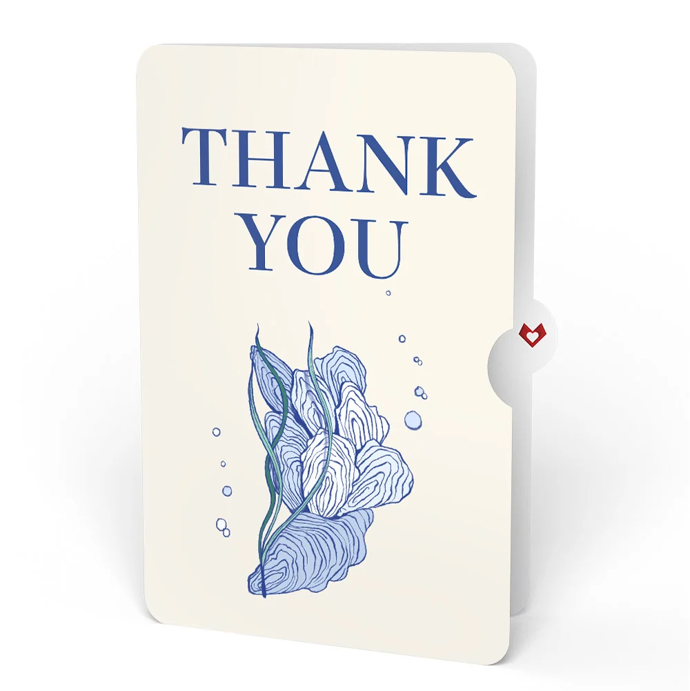 Lovepop Coastal Oysters Thank You Pop-Up Card and Sentiment Set - Image 4