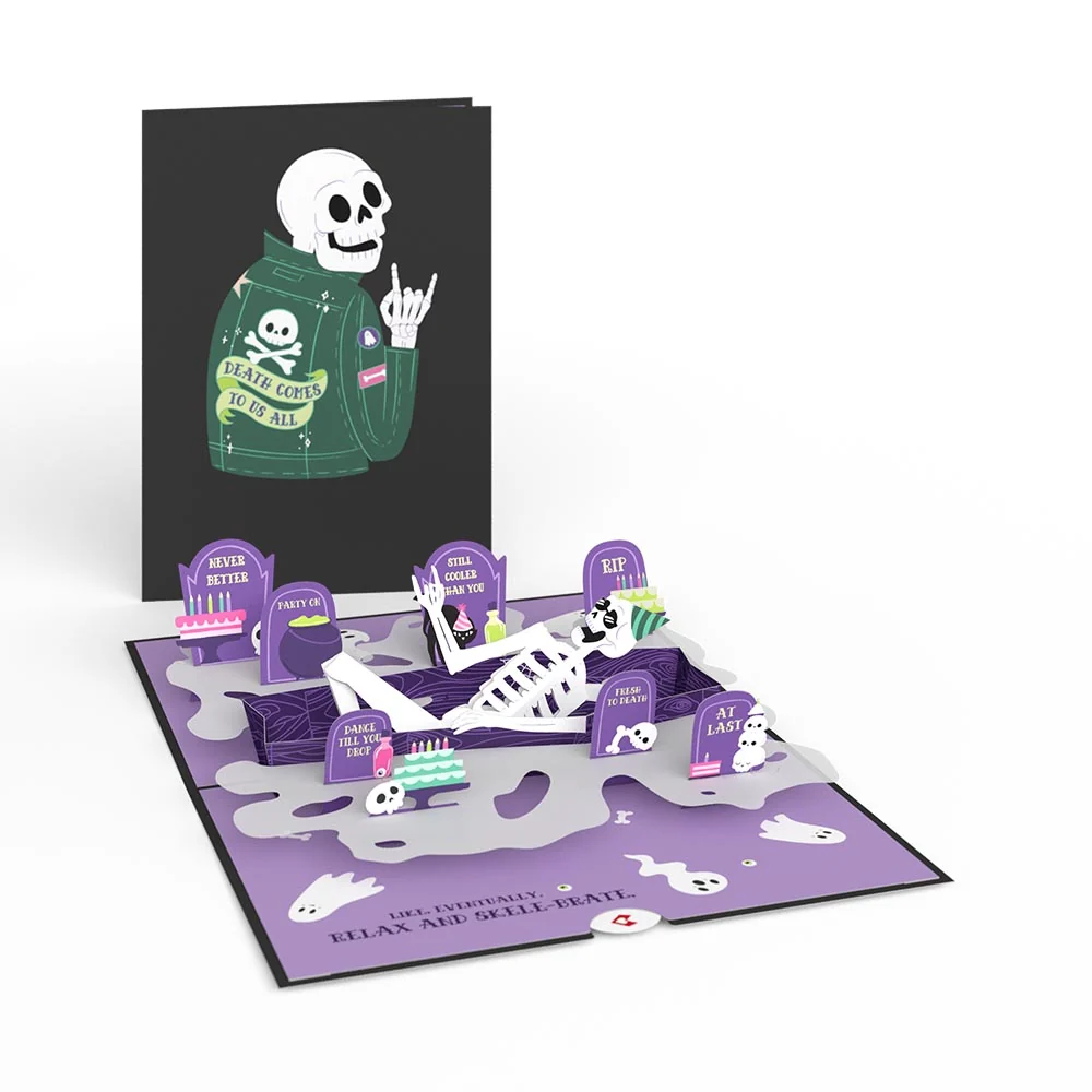 Lovepop Relax and Skele-brate Skeleton Birthday Pop-Up Card