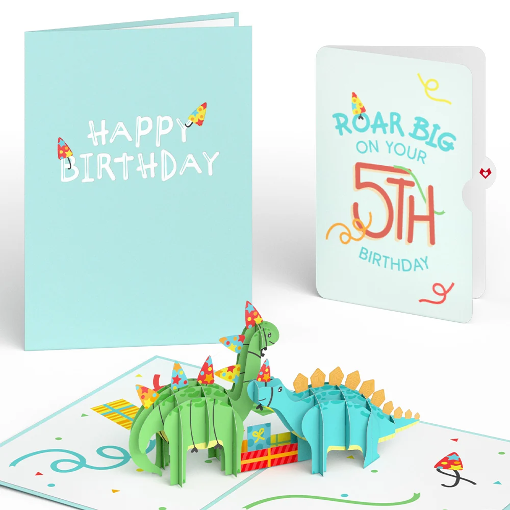 Lovepop Dinosaurs 5th Birthday Pop-Up Card and Sentiment Set