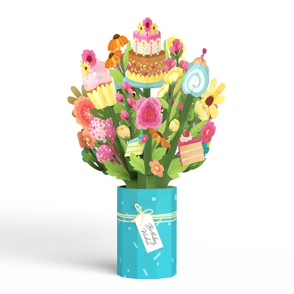Lovepop Wishing You a Happy Birthday Pop-Up Card & Bouquet Bundle - Image 5