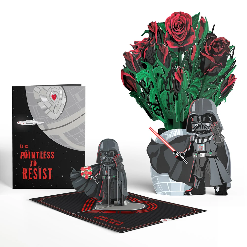 Lovepop Star Wars Darth Vader Be Mine Pop-Up Card & Flower Buds Bouquet Bundle