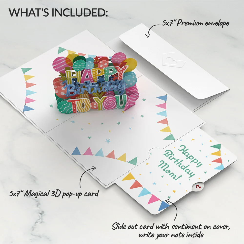 Lovepop Let's Celebrate Birthday Pop-Up Card and Sentiment Set for Mom - Image 2
