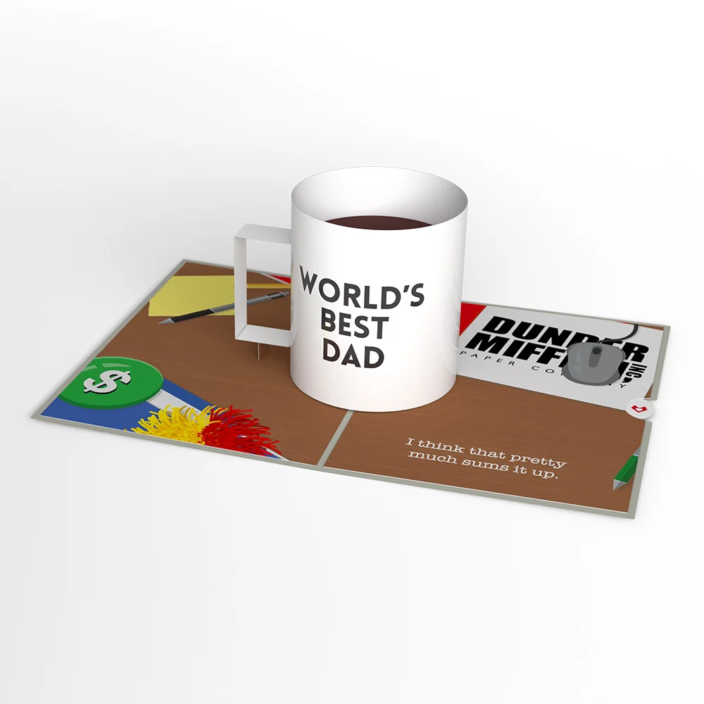 Lovepop The Office World’s Best Dad Pop-Up Card Coffee - Image 11