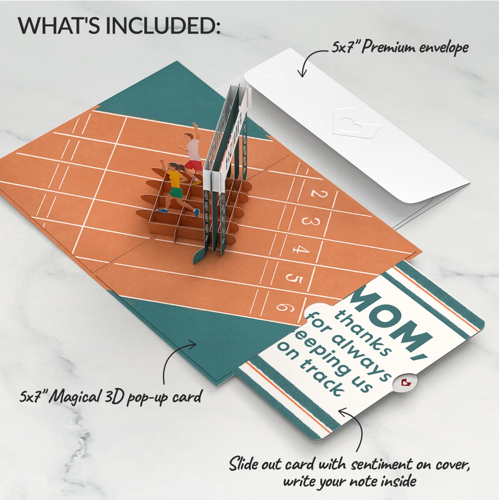 Lovepop Race Day Running Pop-Up Card and Sentiment Set for Mom Brush - Image 2