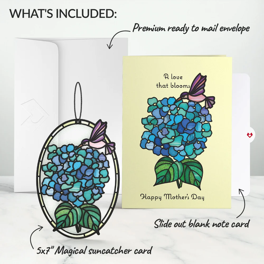 Lovepop Happy Mother's Day Hydrangeas Suncatcher Card - Image 6