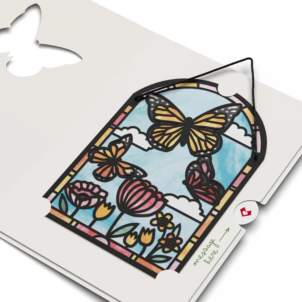 Lovepop You Are So Loved Butterflies Suncatcher Card - Image 4