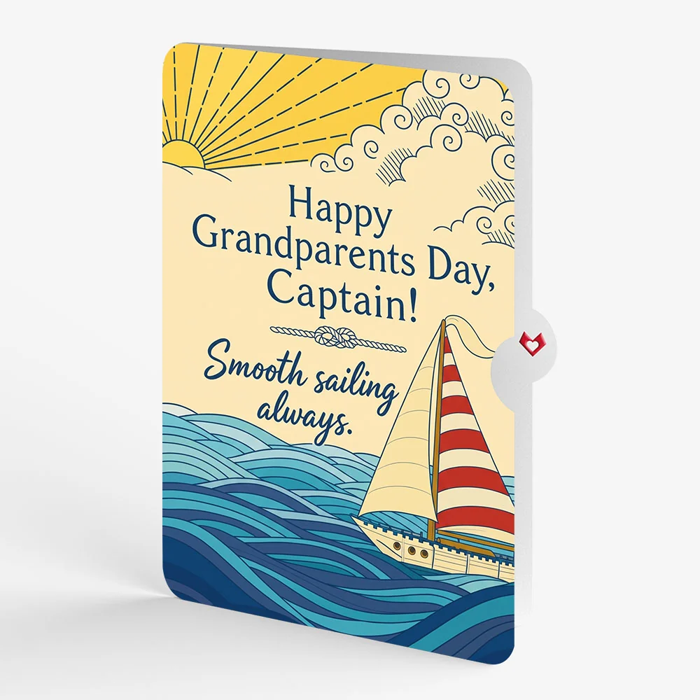 Lovepop Sailboat on the Horizon Pop-Up Card and Grandparents Day Sentiment Set - Image 4