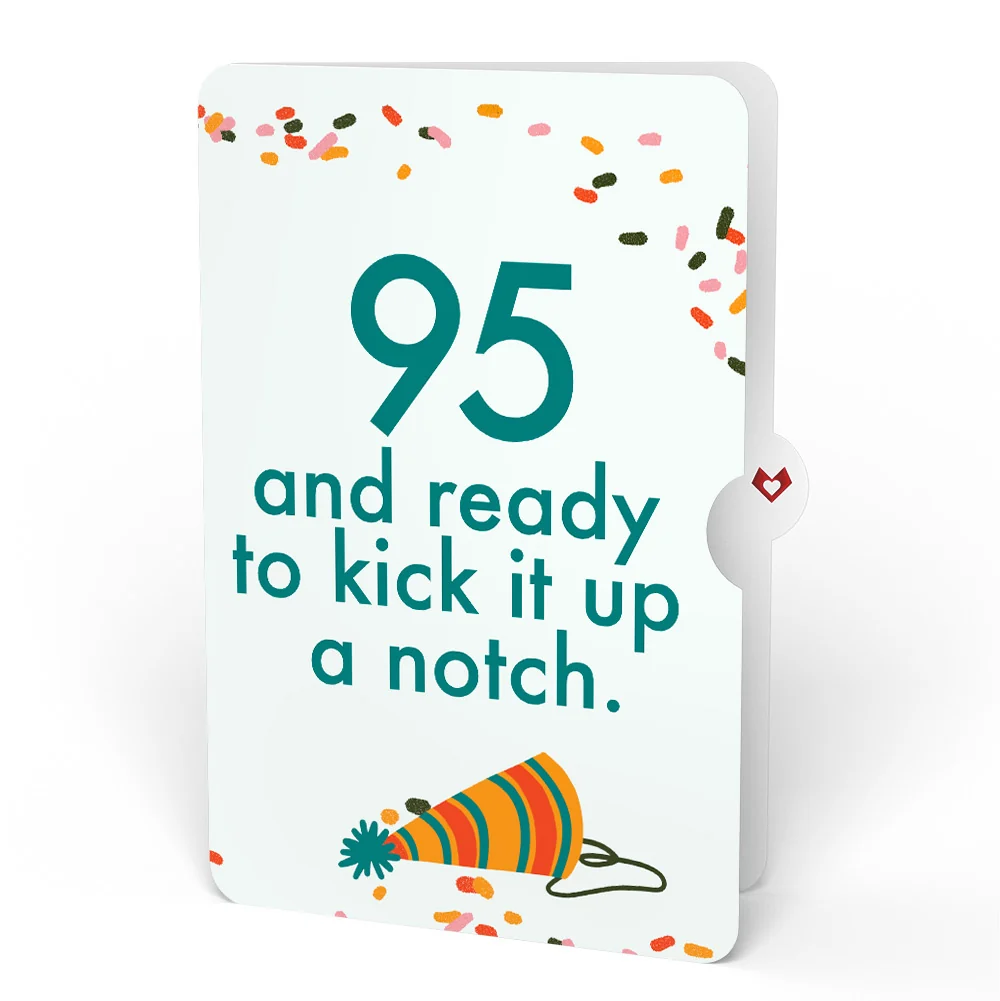 Lovepop Happy Birthday Hot Stuff Pop-Up Card and 95th Kick It Up Sentiment Set Bottle - Image 4
