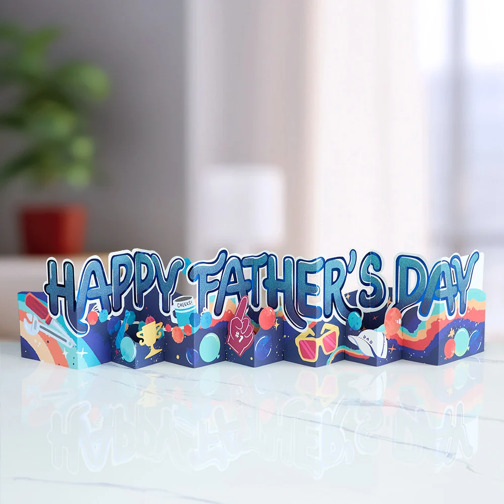 Lovepop Happy Father's Day Loooooong Card (Expands to 2 feet) Coffee