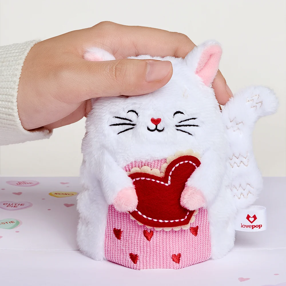 Lovepop 'Happy Valentine's Day' Love Cat Plushpop Card - Image 2