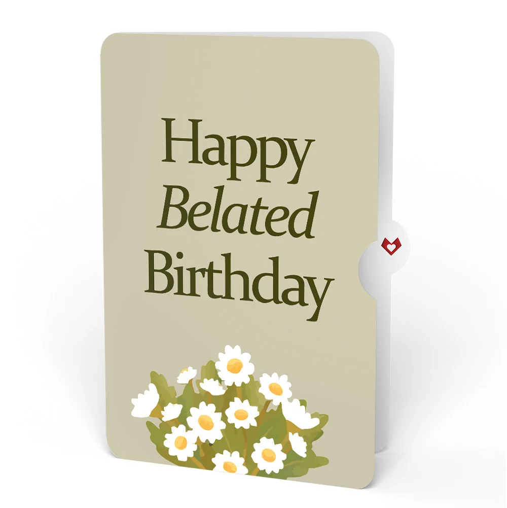 Lovepop Cheers to a New Chapter Belated Birthday Pop-Up Card and Sentiment Set Cream - Image 4