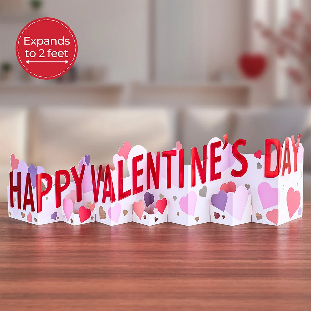 Lovepop Happy Valentine's Day Loooooong Card (Expands to 2 feet)