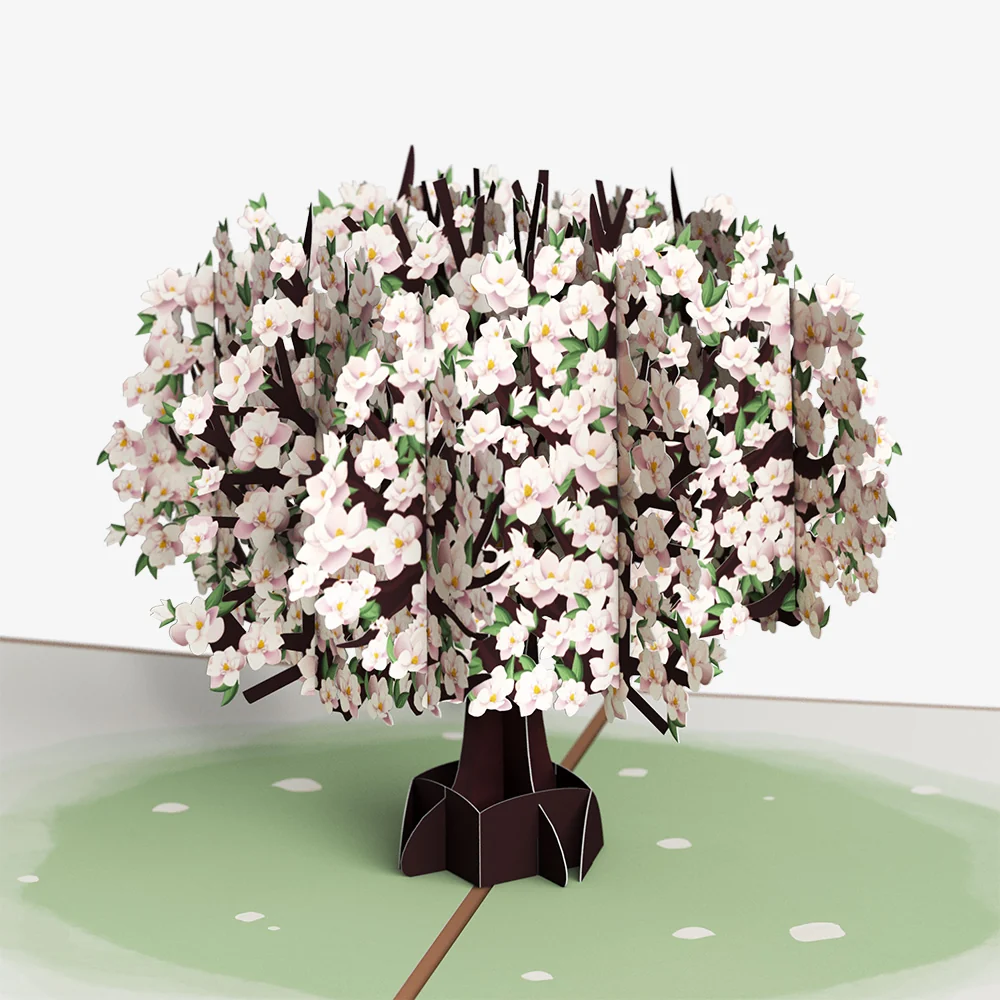 Lovepop Pink Magnolia Tree Engagements Pop-Up Card and Spanish Celebrating Your Love Sentiment Set Cream - Image 3