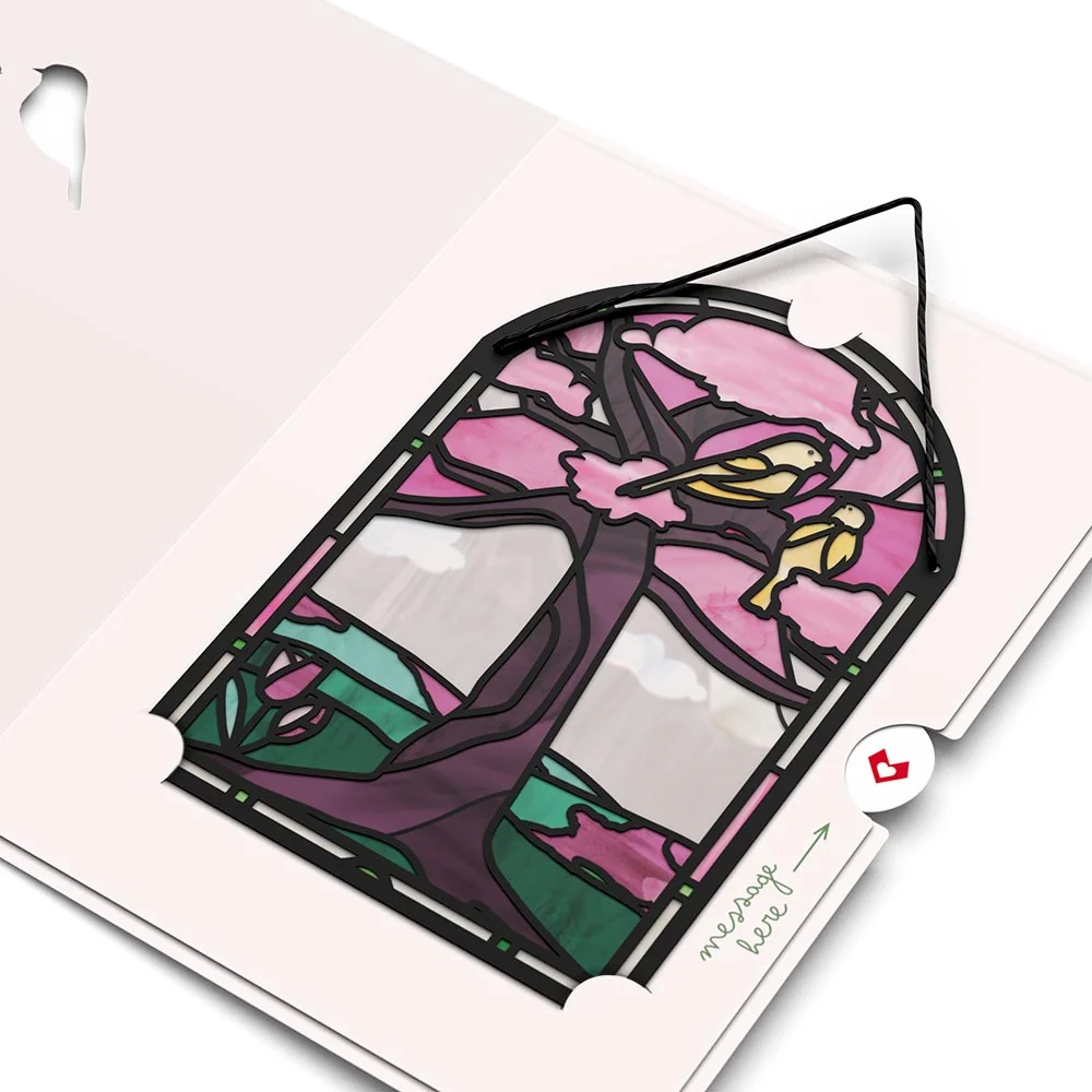 Lovepop You Brighten My World Birds Suncatcher Card & Pop-Up Bouquet Bundle - Image 9