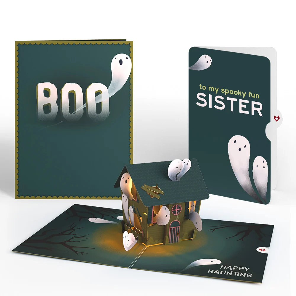 Lovepop Happy Haunting Halloween Music and Lights Pop-Up Card and Sentiment Set for Sister