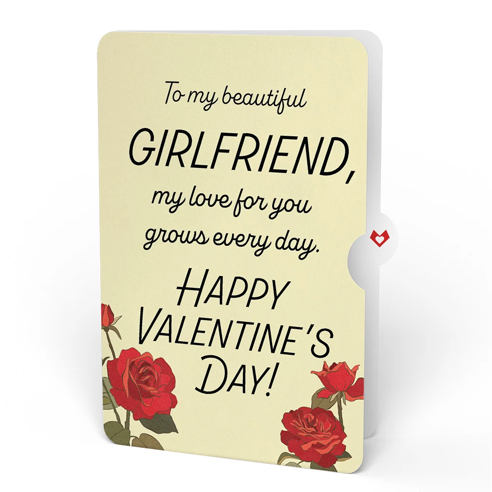 Lovepop Valentine's Day Flower Bouquet and Sentiment Set for Girlfriend Vase - Image 4
