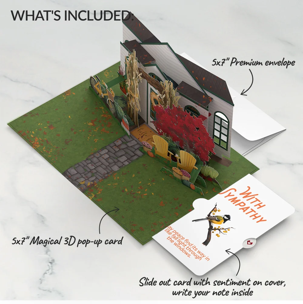 Lovepop Fall Welcome Sympathy Pop-Up Card and Sentiment Set Chair - Image 2