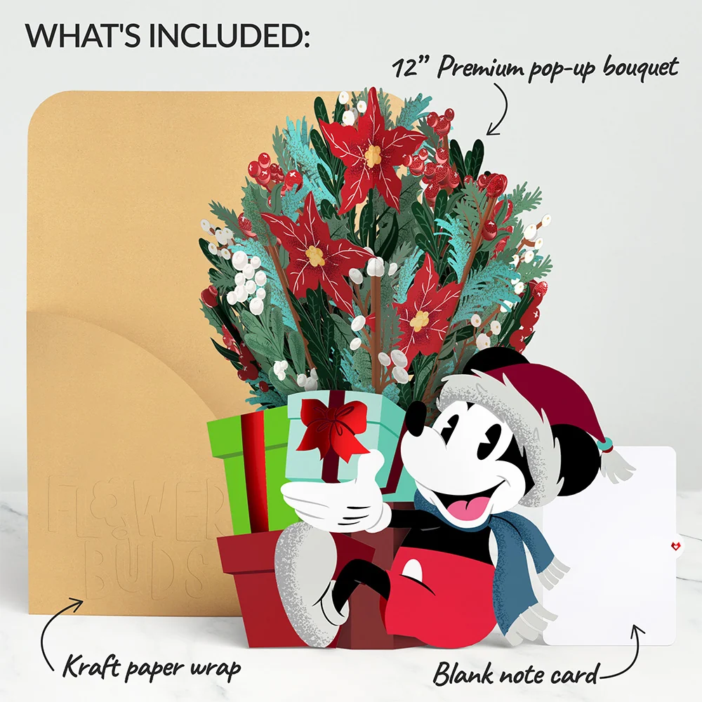 Lovepop Disney's Mickey Mouse Festive Cheer Flower Buds Bouquet - Image 6