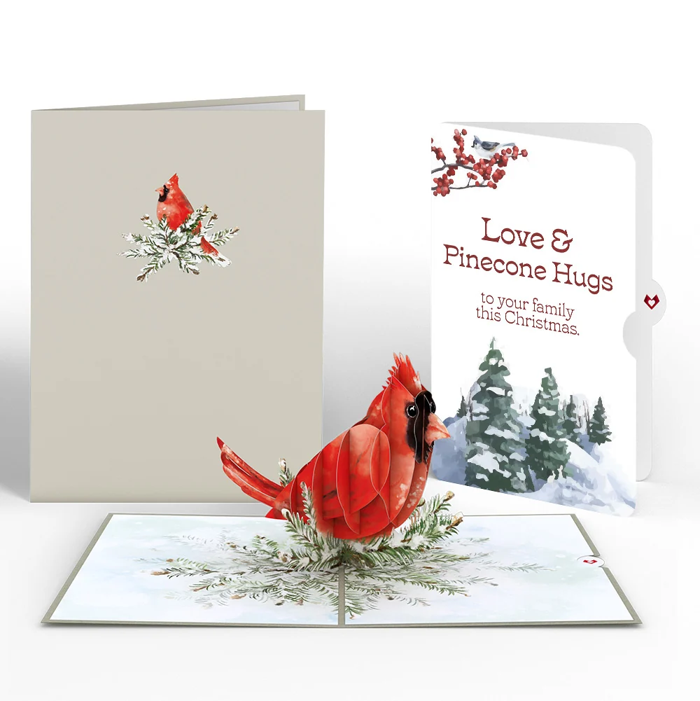 Lovepop Winter Cardinal Christmas Pop-Up Card and Sentiment Set for Family