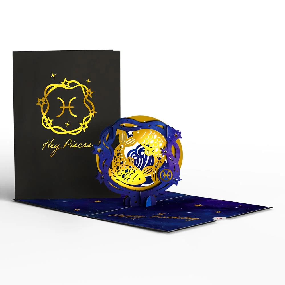 Lovepop Pisces Zodiac Birthday Pop-Up Card