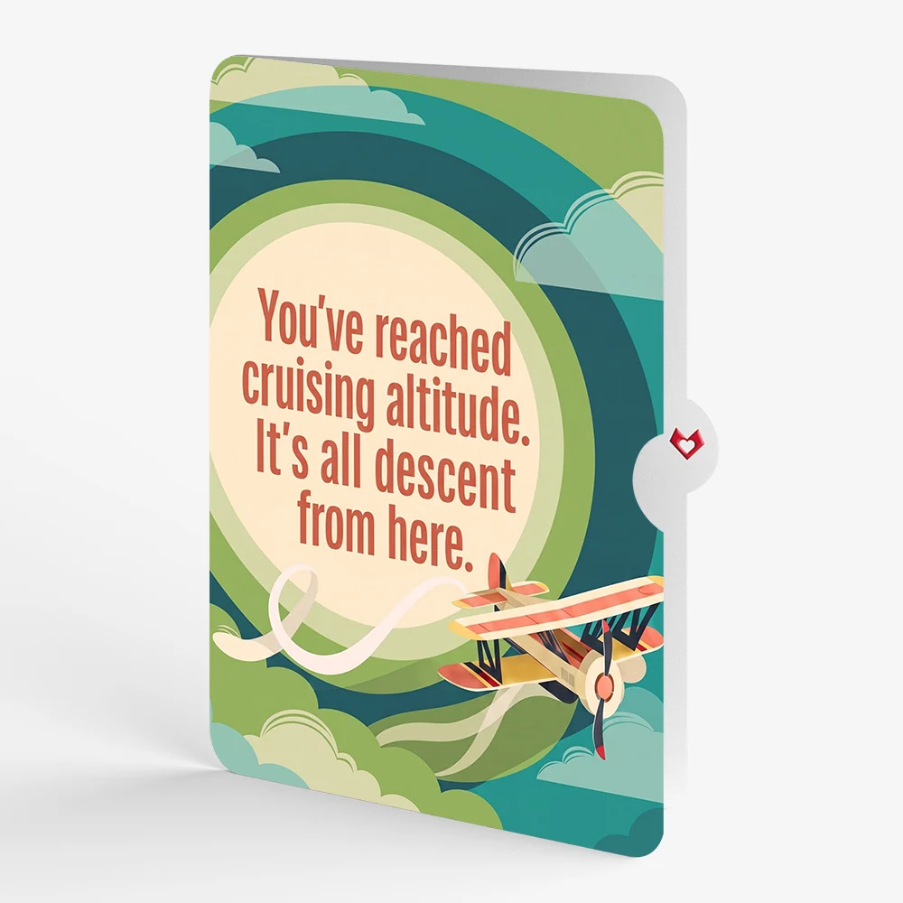 Lovepop Vintage Plane Birthday Pop-Up Card and Cruising Altitude Sentiment Set Cream - Image 4