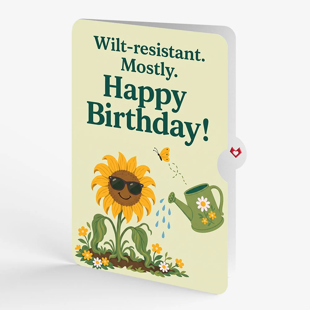Lovepop Sunflower Butterflies Birthday Pop-Up Card and Wilt-Resistant Sunflower Sentiment Set Cream - Image 4