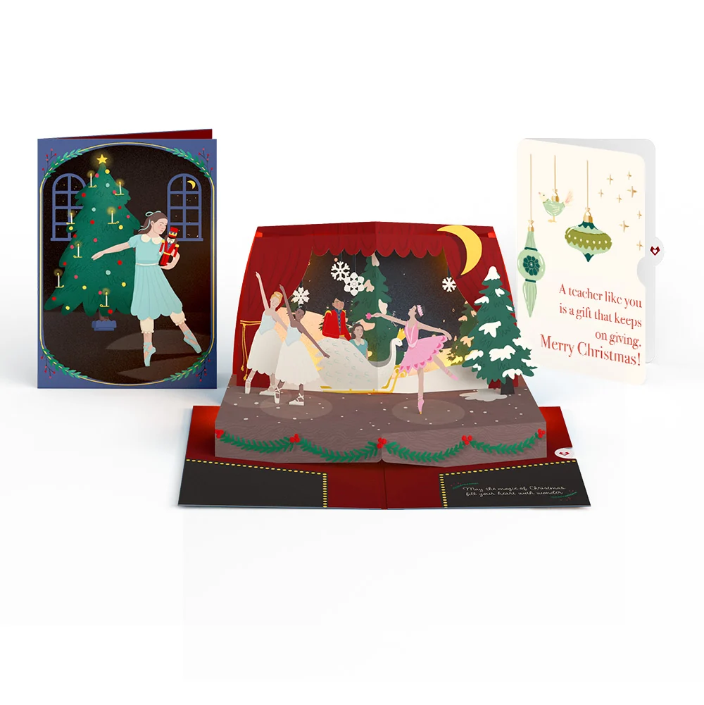 Lovepop The Nutcracker Christmas Magic Music and Lights Pop-Up Card and Sentiment Set for Teacher