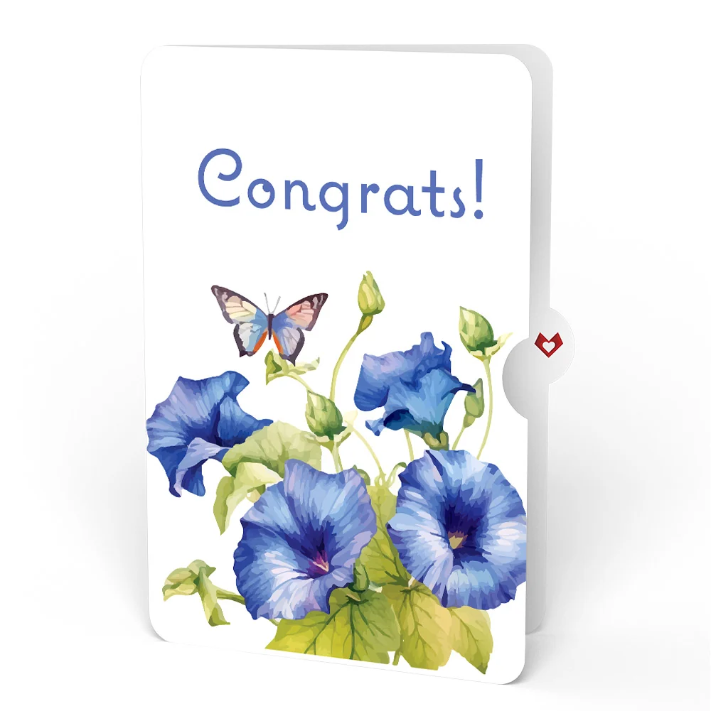 Lovepop Born to Bloom: September Birth Month Flowers Congratulations Pop-Up Card and Sentiment Set Cream - Image 4